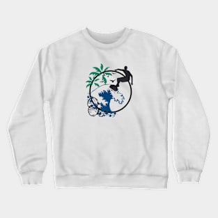 Surfer on d way Crewneck Sweatshirt